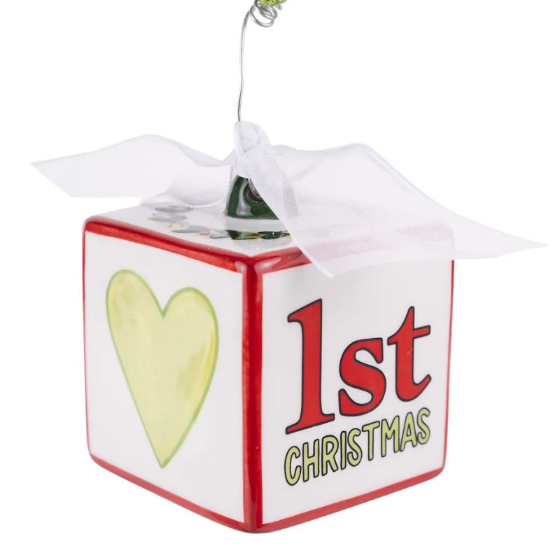 Baby's 1st Christmas Block Ornament